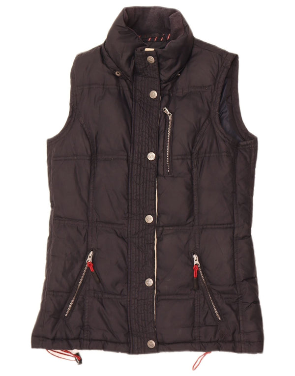 Crew Clothing Dame Polstret Gilet UK 8 Small Black Nylon