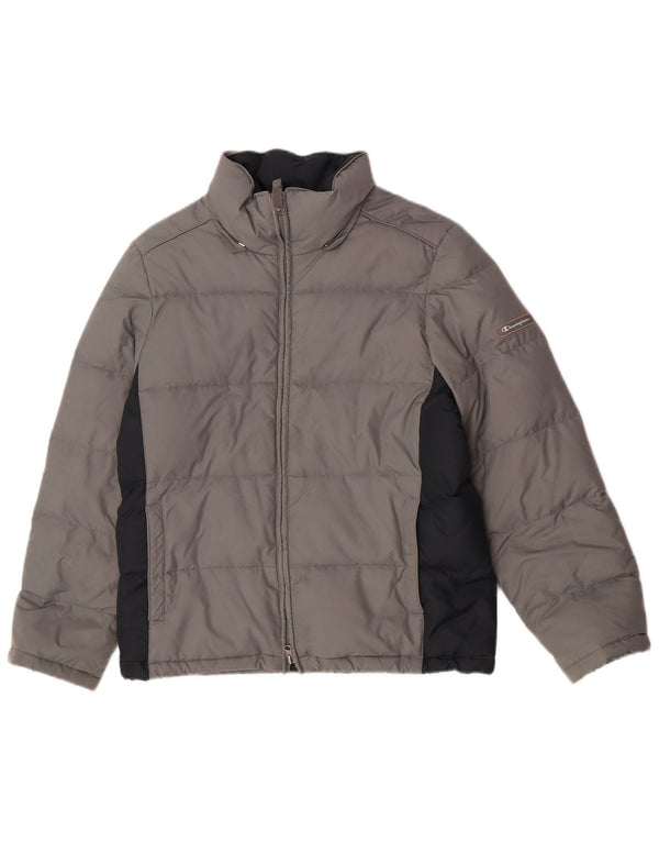 Champion Herre Oversized polstret jakke UK 10 Small Grey Colourblock