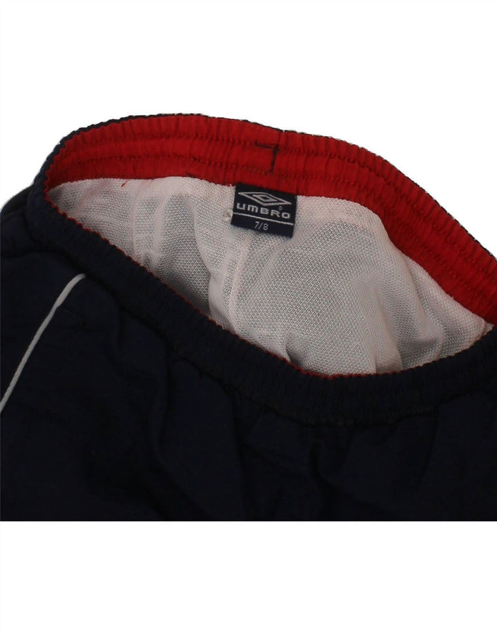 UMBRO Boys Graphic Tracksuit Trousers Joggers 7-8 Years  Navy Blue Vintage Umbro and Second-Hand Umbro from Messina Hembry 