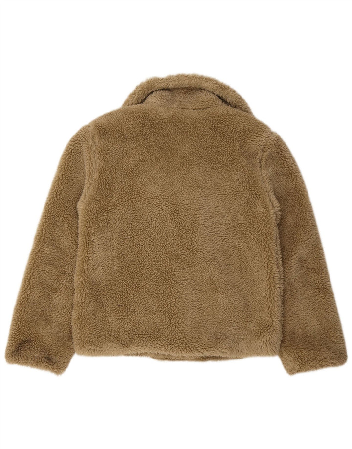 Weird Fish Dame Teddy Bear Sherpa Jacket UK 12 Medium Beige Polyester