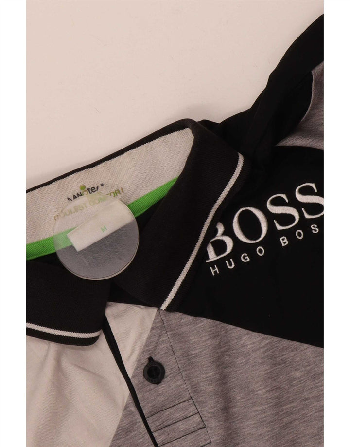 Hugo Boss Herre grafisk poloshirt Medium Sort Colourblock