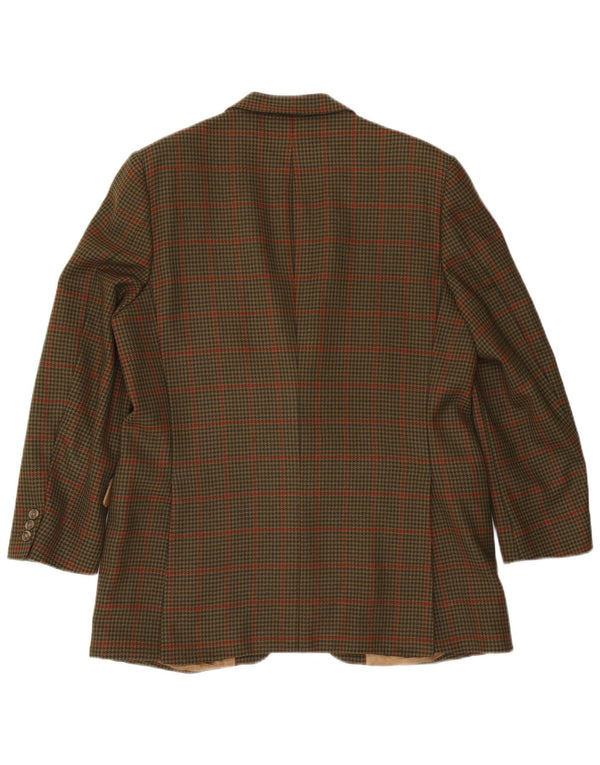 Gieves & Hawkes Herre 2-knaps blazerjakke UK 44 2XL Khaki Houndstooth