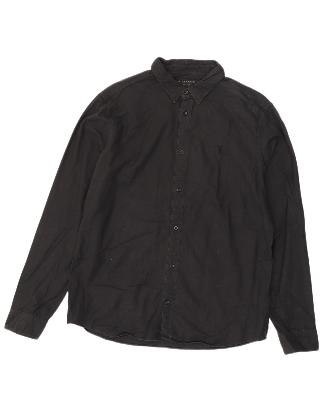 ALL SAINTS Herreskjorte XL Sort Bomuld