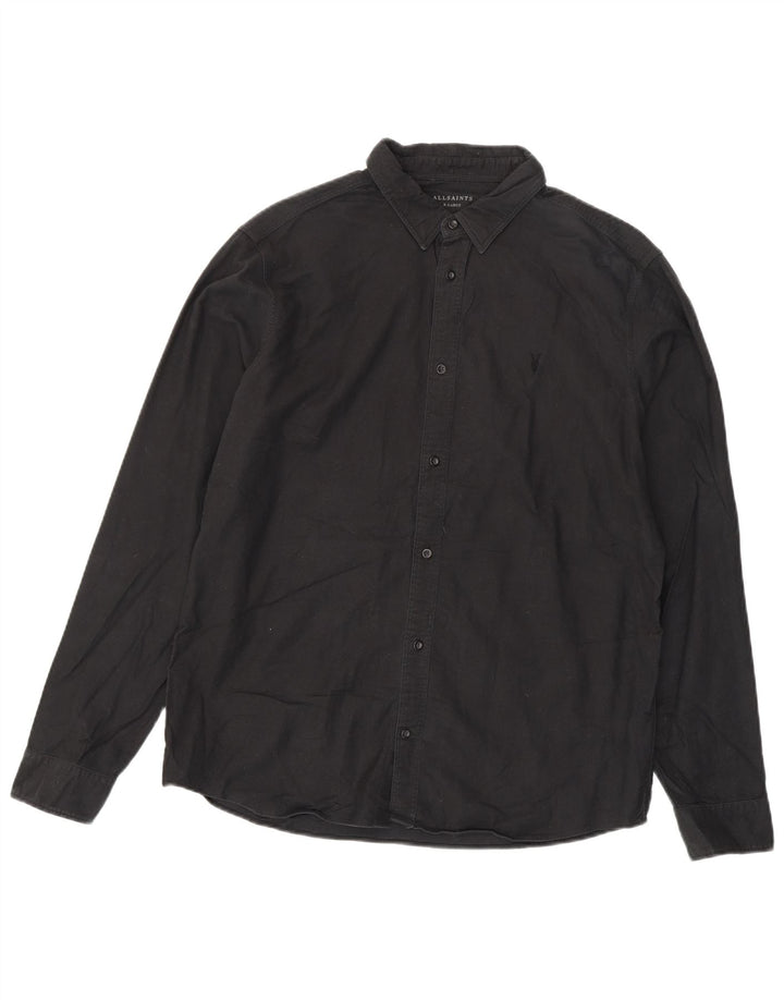 ALL SAINTS Herreskjorte XL Sort Bomuld