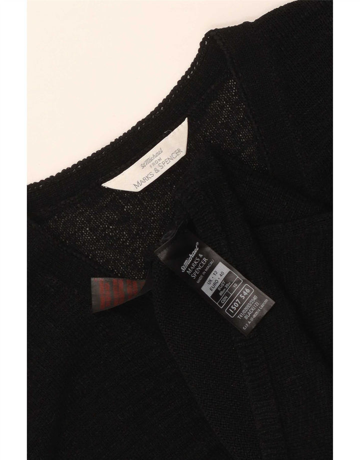 Marks & Spencer Dame St. Michael Cardigan Sweater UK 12 Medium Black