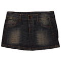 Benetton Dame Mini Denim Nederdel IT 44 Medium W32 Navy Blue