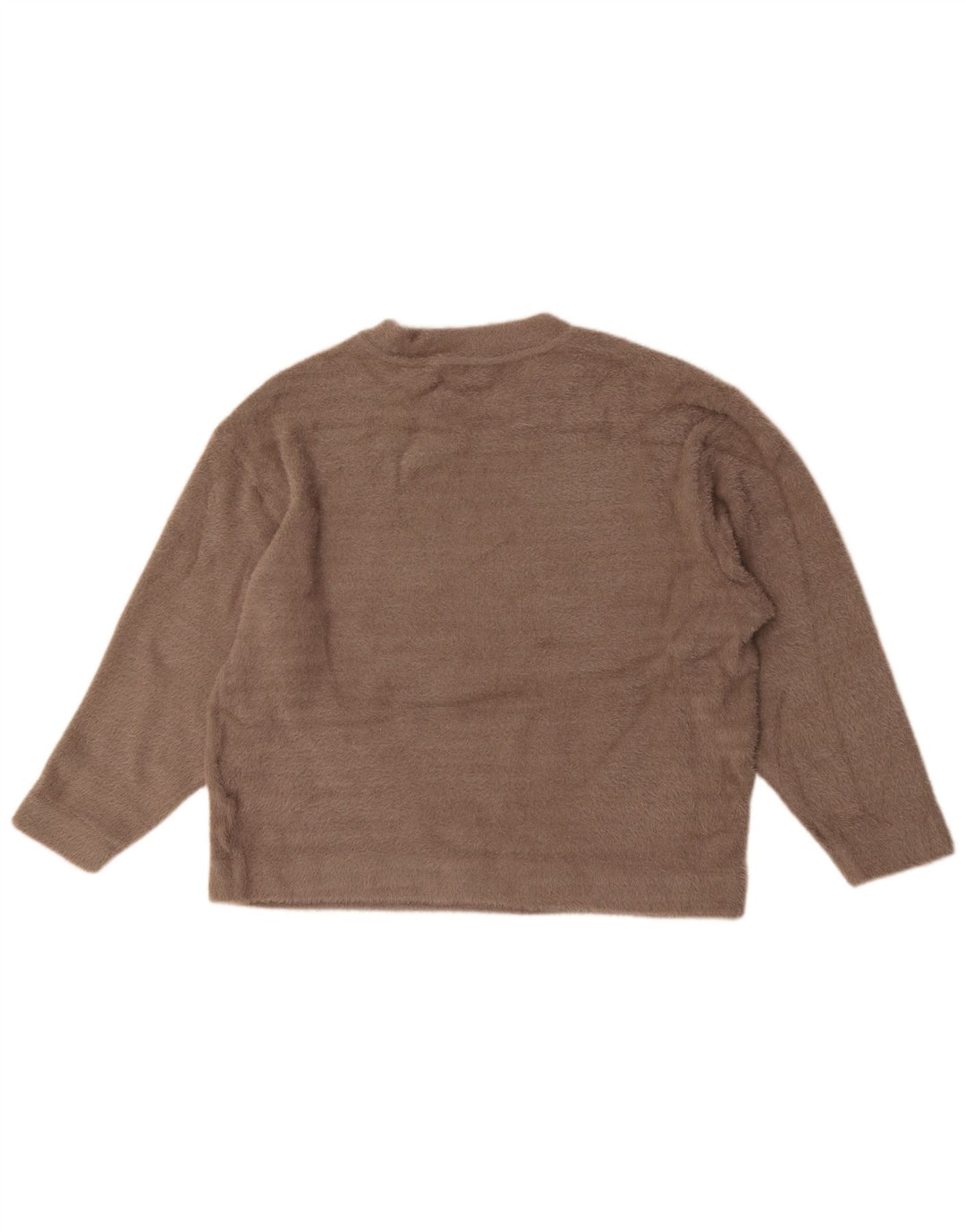 Marks & Spencer Dame Oversized Crew Neck Jumper Sweater UK 16 Large Beige