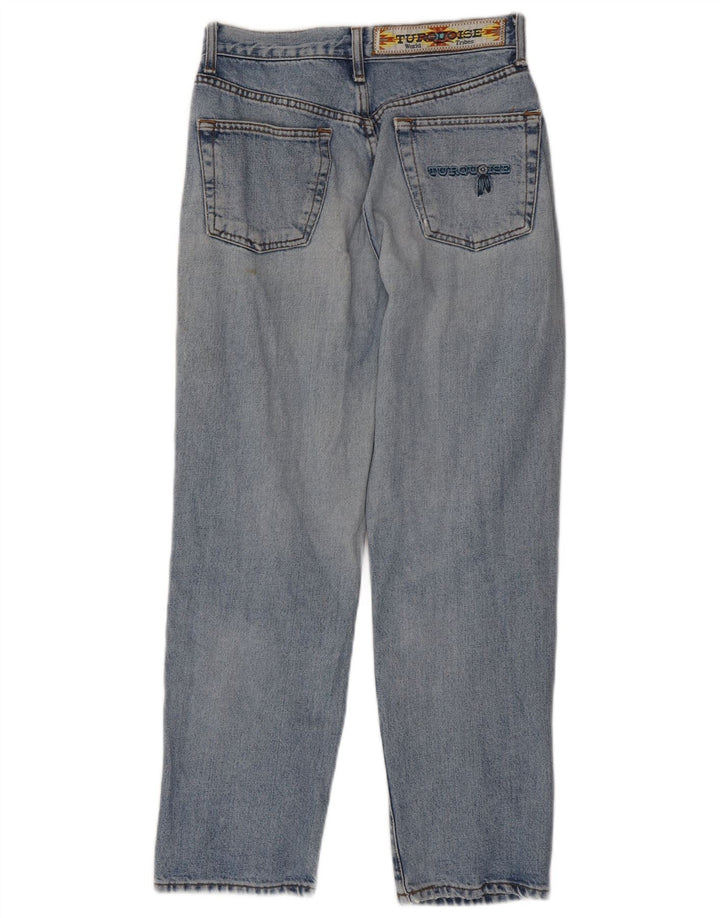 VINTAGE Womens Cropped Jeans W28 L26 Blue Cotton
