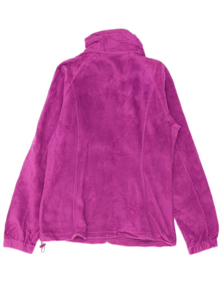 COLUMBIA Womens Fleece Jacket UK 14 Medium Purple Polyester