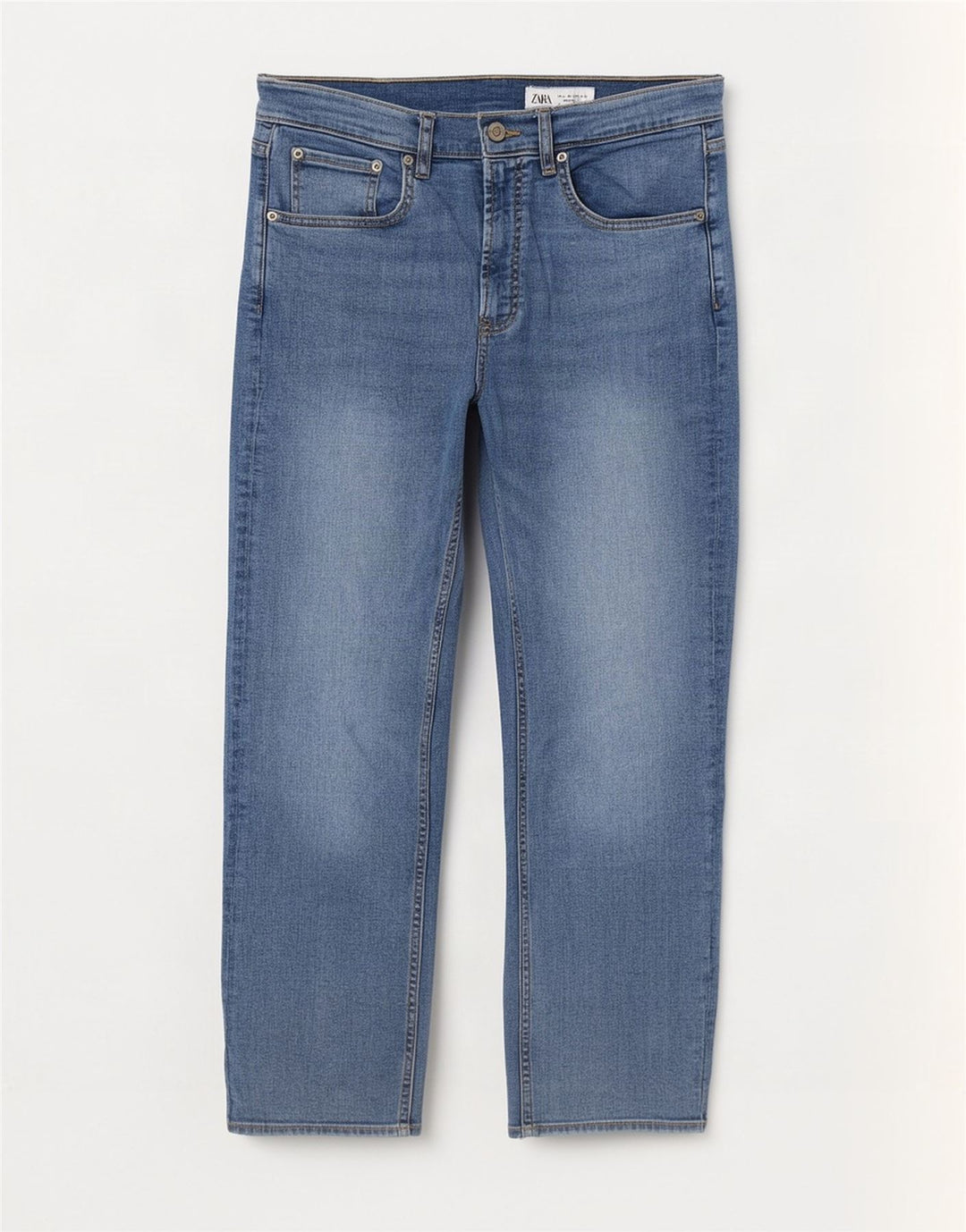 Zara Dame Straight Jeans EU 40 Medium W30 L27 Blå