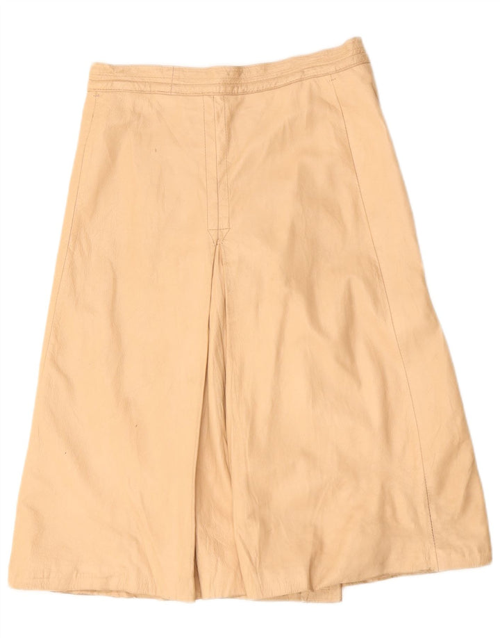 VINTAGE Lædernederdel til kvinder W30 Medium Beige