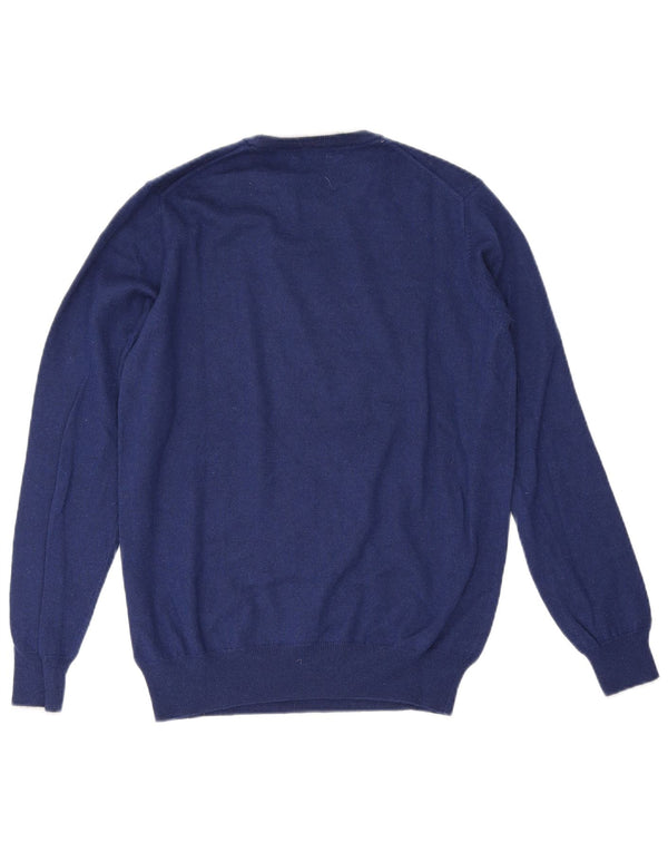 Harmont & Blaine Herre grafisk rund hals trøje sweater medium marineblå