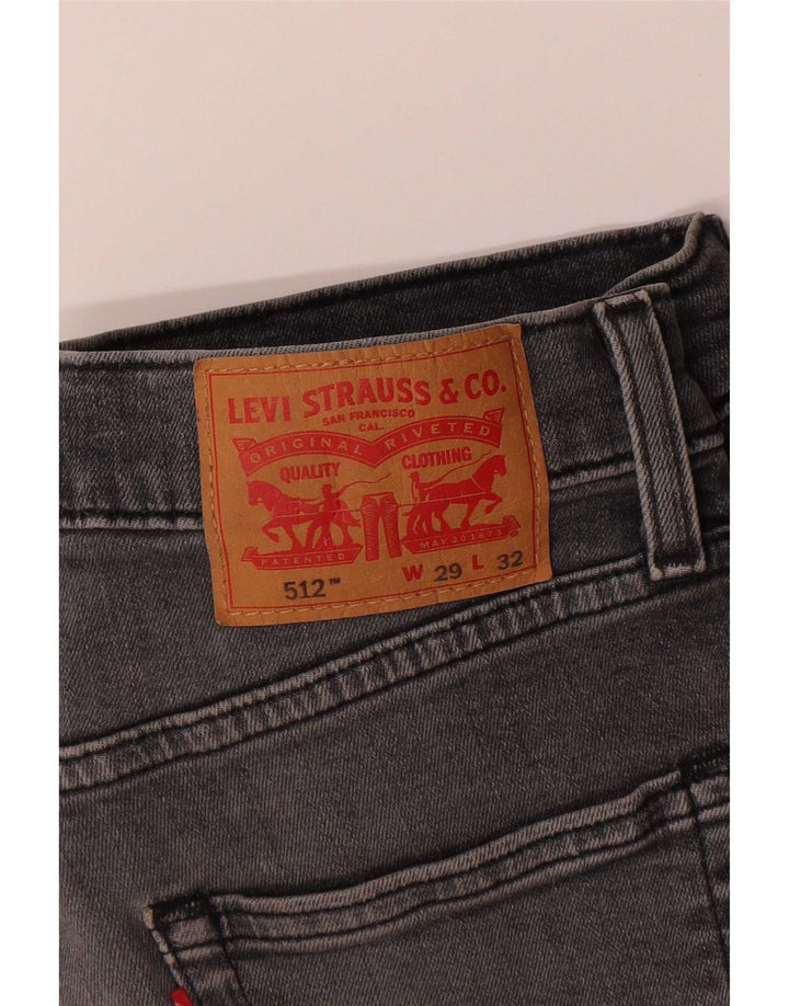 Levi's Herre 512 Slim Tapered Jeans W29 L32 Grå Bomuld