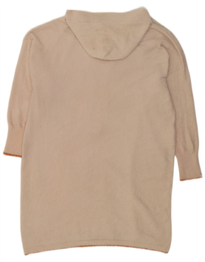 Ted Baker Dame Oversized Longline Åben Cardigan Sweater UK 18 XL Beige