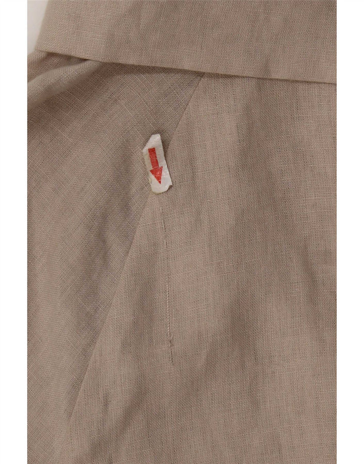 Vintage dameskjorte bluse IT 44 Mellemgrå hør