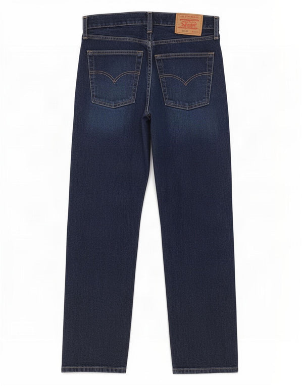 Levi's Herre 522 Straight Jeans W34 L30 Marineblå Bomuld