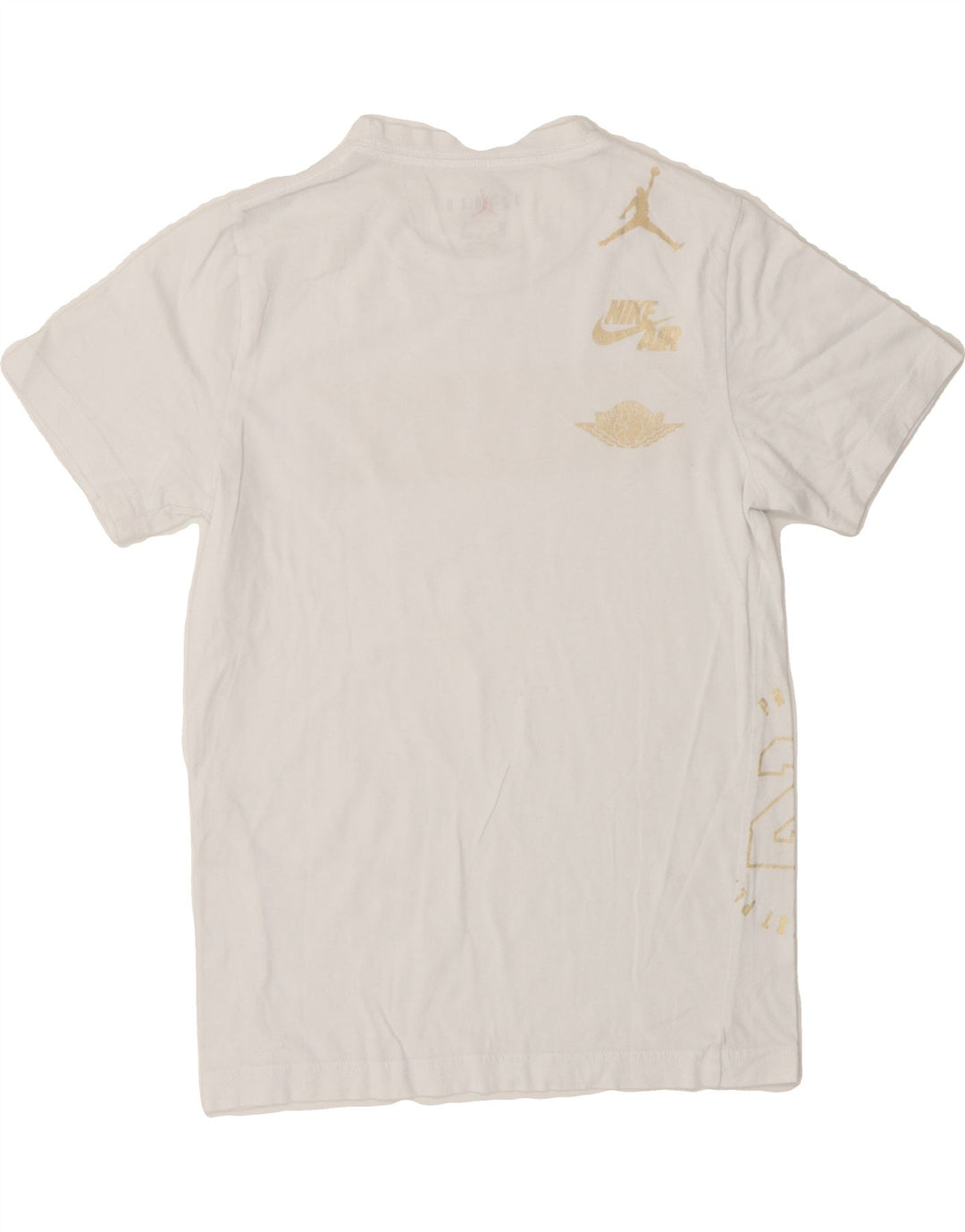 JORDAN Boys Graphic T-Shirt Top 10-11 Years White Vintage Jordan and Second-Hand Jordan from Messina Hembry 