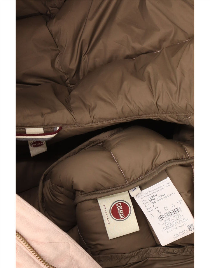Colmar Dame Hooded Velvet Polstret Jakke IT 44 Medium Pink