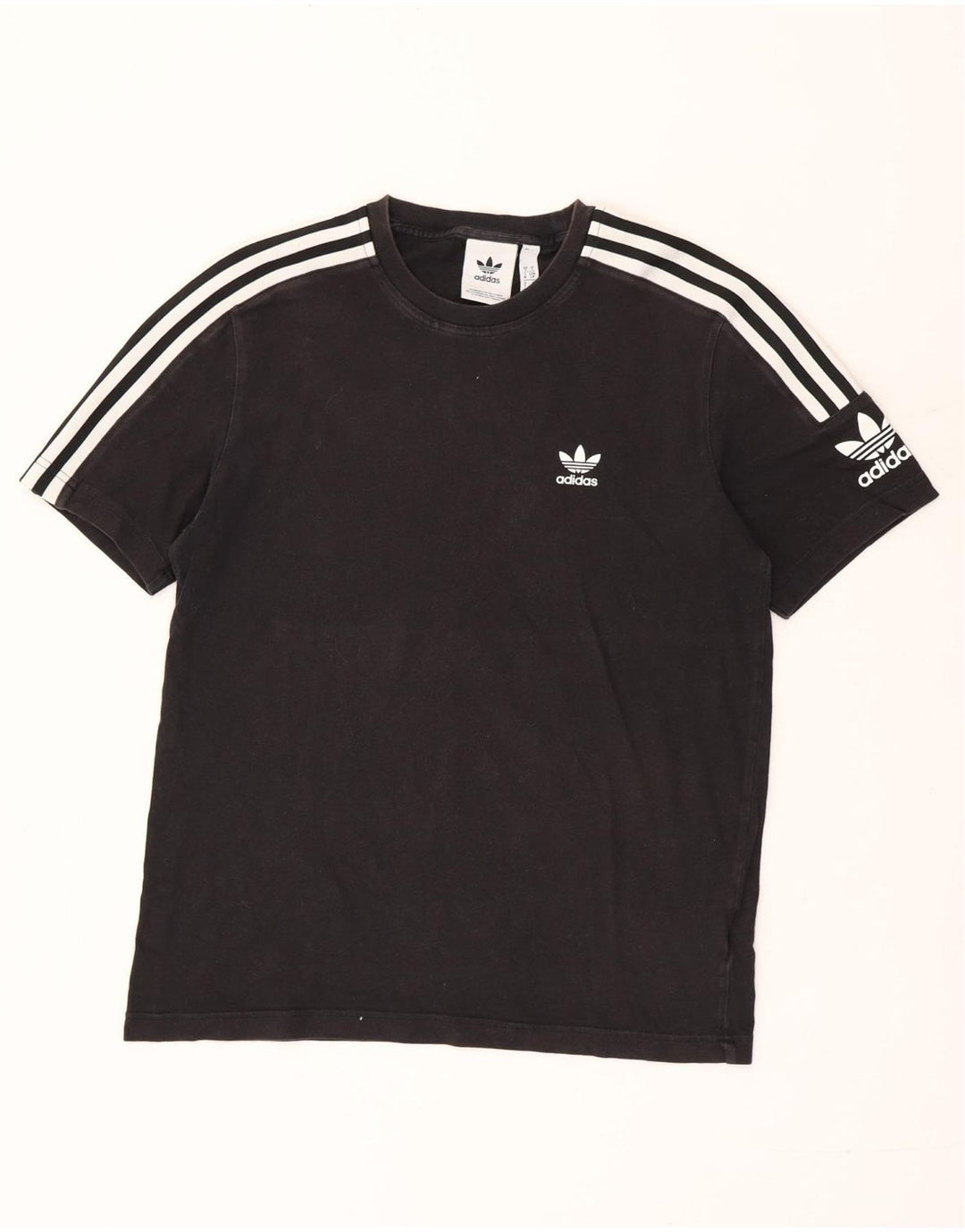 ADIDAS Herre T-Shirt Top Lille Sort Bomuld