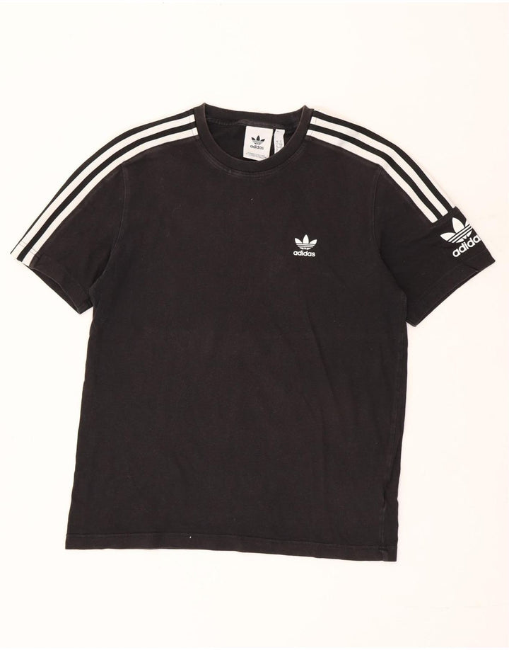 ADIDAS Herre T-Shirt Top Lille Sort Bomuld