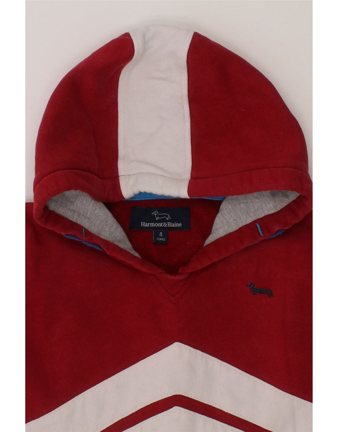 HARMONT & BLAINE Boys Sweatshirt Jumper 3-4 Years Red Colourblock Cotton Vintage Harmont & Blaine and Second-Hand Harmont & Blaine from Messina Hembry 