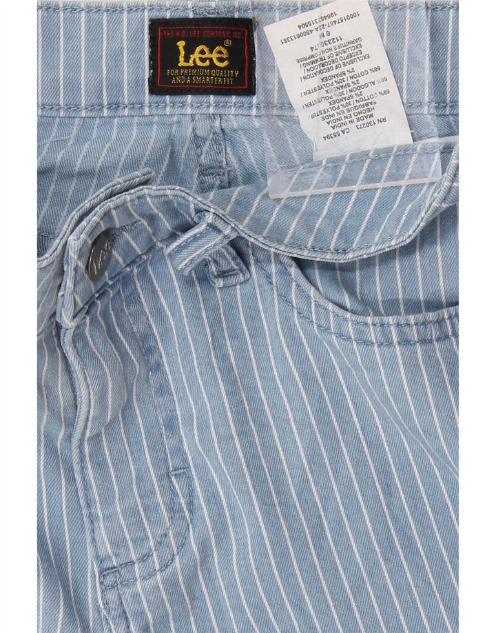 LEE Womens Denim Shorts US 6 Medium W28  Blue Pinstripe Cotton Vintage Lee and Second-Hand Lee from Messina Hembry 