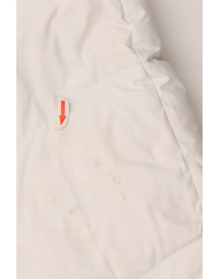 Tommy Hilfiger Herre Hættetrøje Vatteret Jakke UK 38 Medium Hvid Polyester