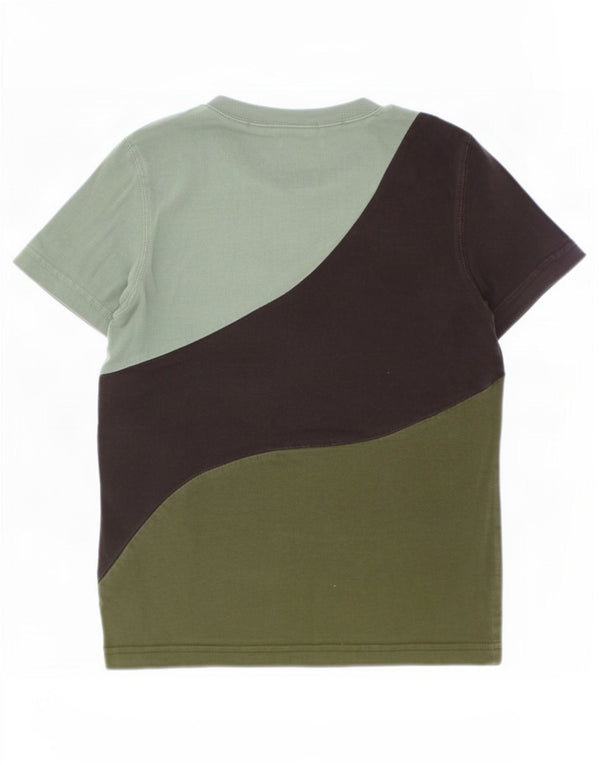 Puma Boys Grafisk T-Shirt Top 7-8 år Grøn Colourblock