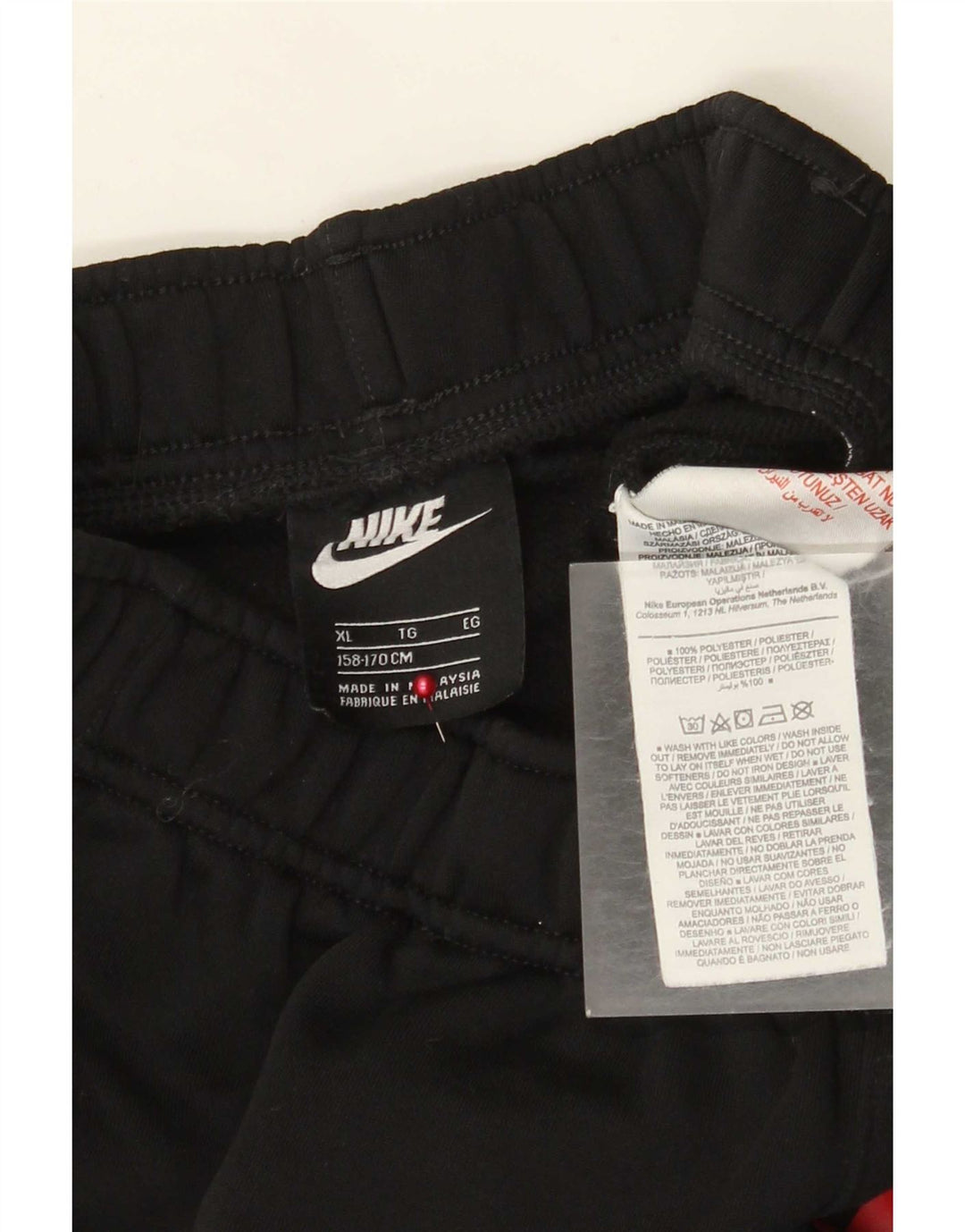 Nike drenge træningsdragt bukser 13-14 år XL sort polyester