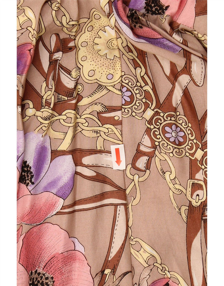 VINTAGE Womens Flared Skirt W26 Small Brown Floral Vintage Vintage and Second-Hand Vintage from Messina Hembry 