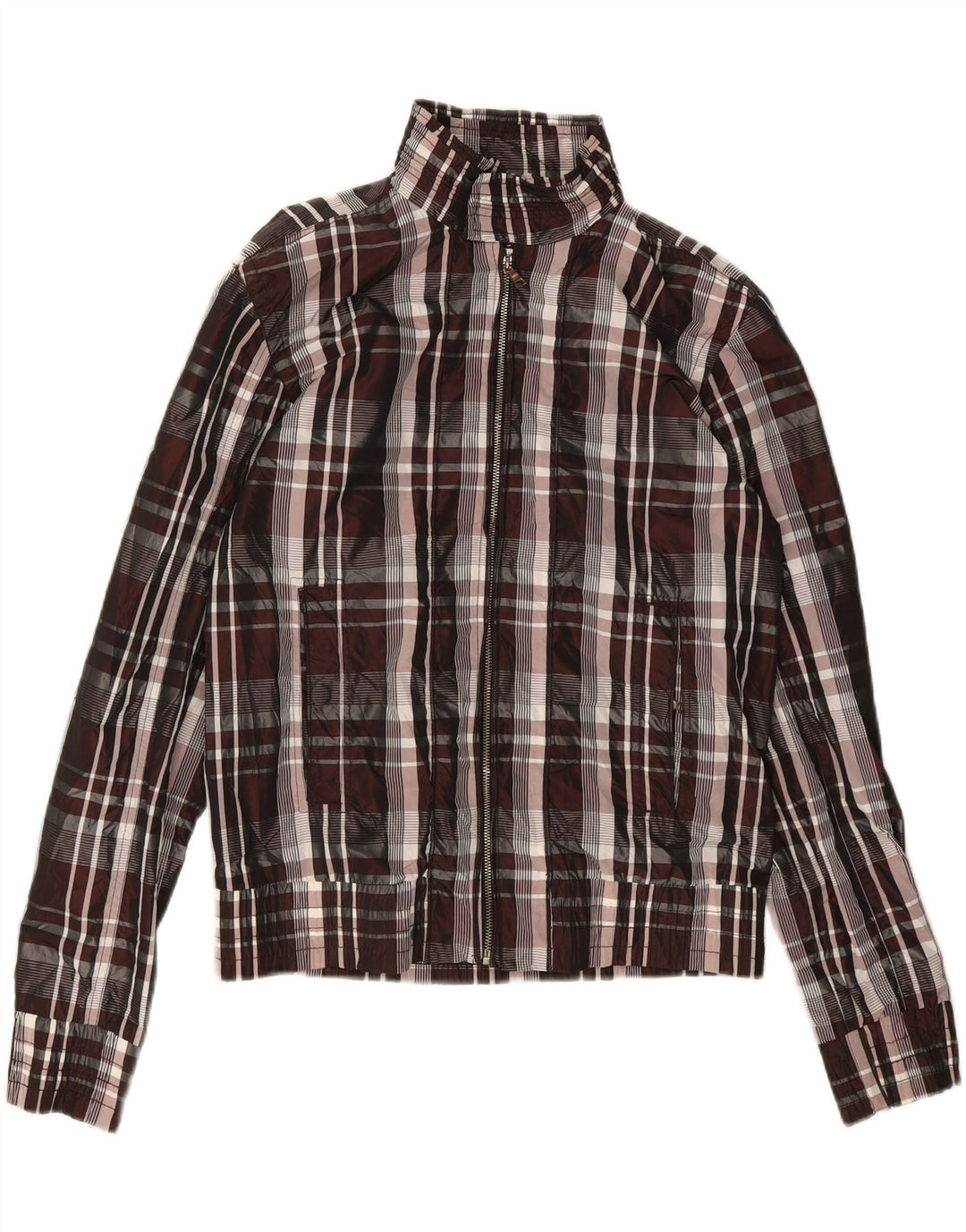 Zara Bomberjakke til mænd UK 38 Medium Flerfarvet ternet nylon