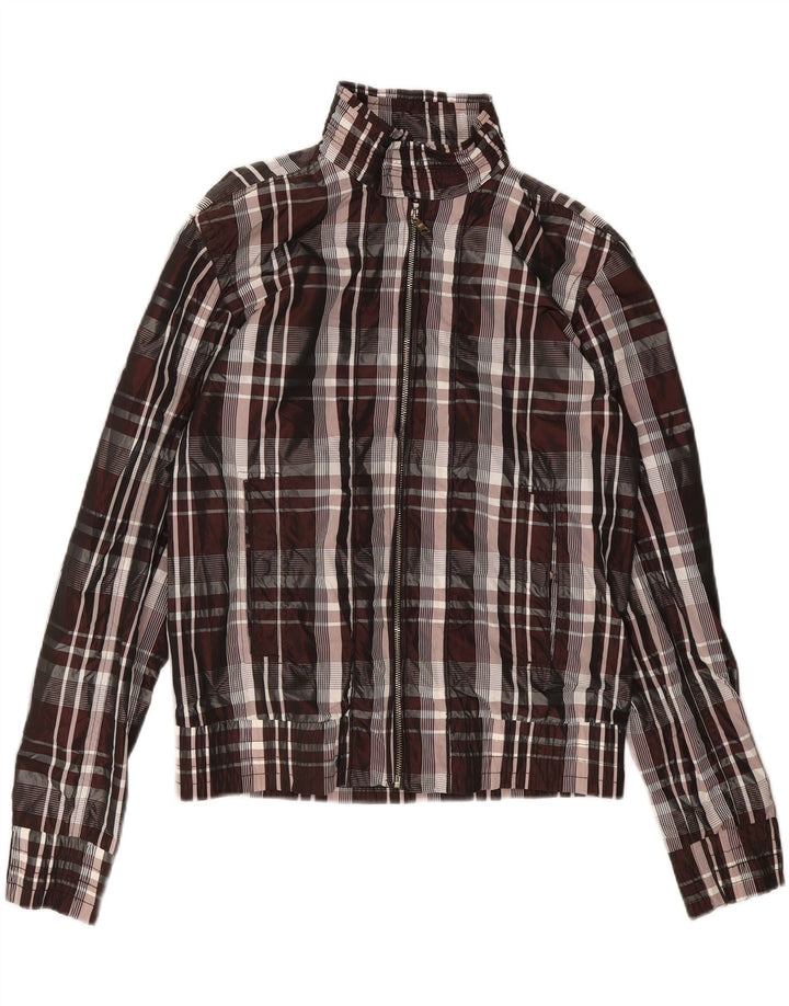 Zara Bomberjakke til mænd UK 38 Medium Flerfarvet ternet nylon