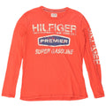 Tommy Hilfiger Herre Grafisk Top Langærmet XL Rød Bomuld