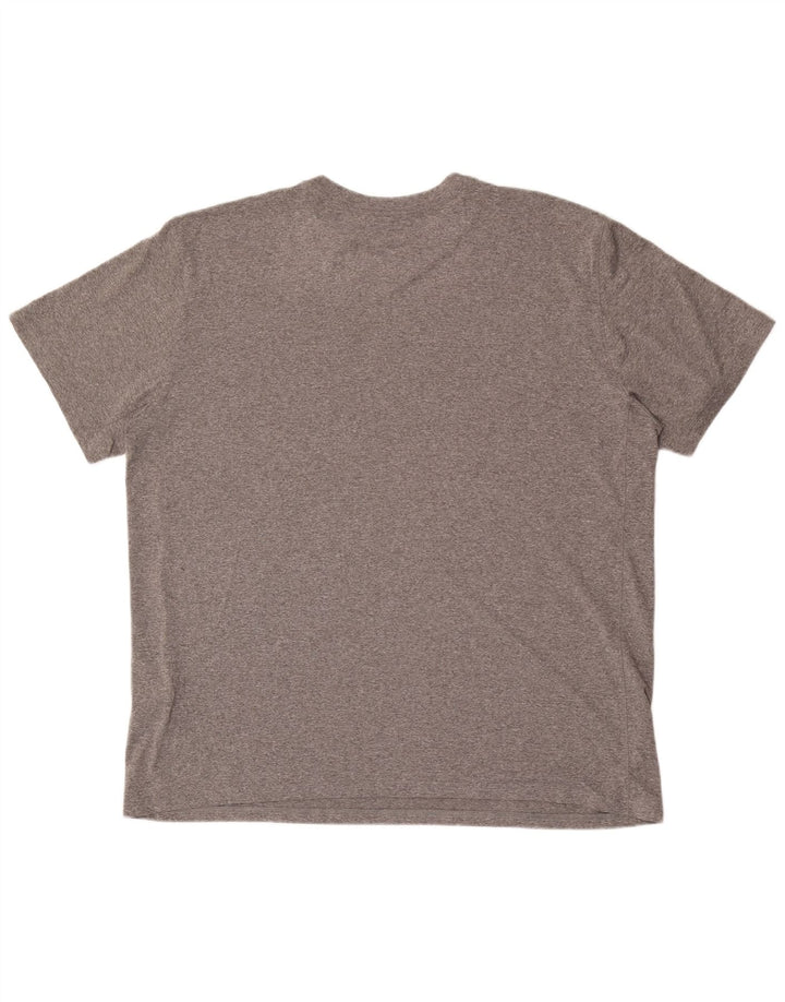 Nike Herre Dri Fit Grafisk T-Shirt Top 2XL Grå Polyester