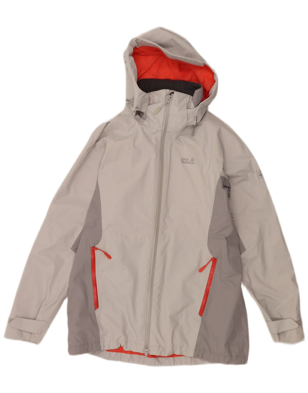 JACK WOLFSKIN Windbreaker-jakke til kvinder UK 14/16 Stor grå farveblok