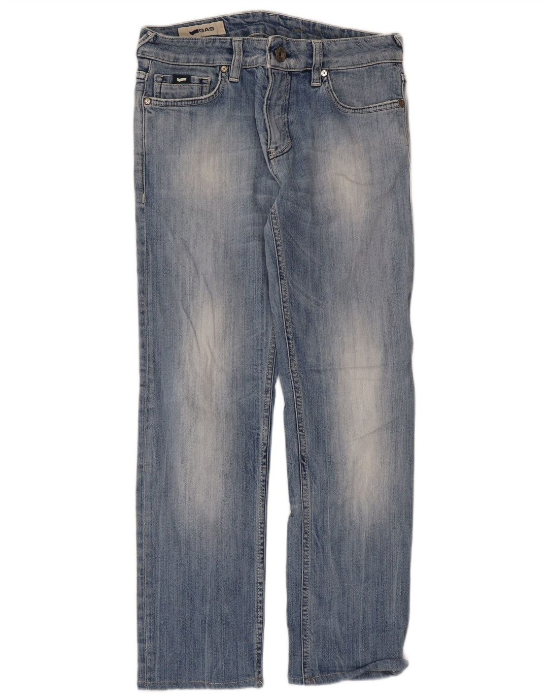 Gas Straight Jeans til kvinder W29 L34 Blå Bomuld