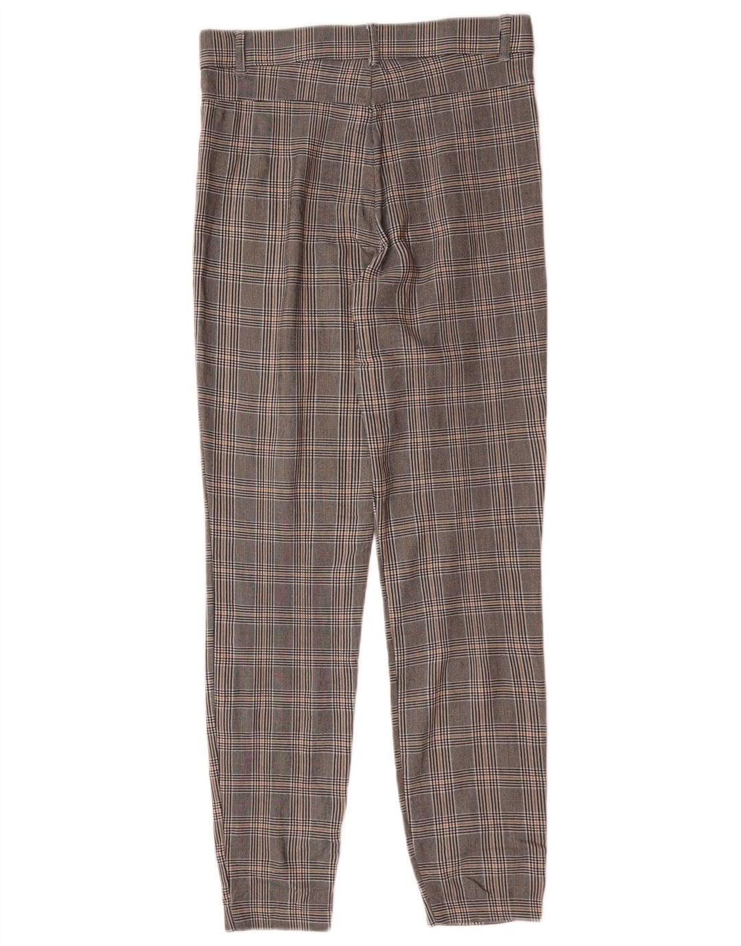 Zara Dame Slim Casual Bukser Medium W28 L28 Grå Houndstooth Viscose