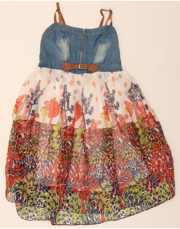 VINTAGE Womens Sundress UK 10 Small Multicoloured Floral Vintage Vintage and Second-Hand Vintage from Messina Hembry 