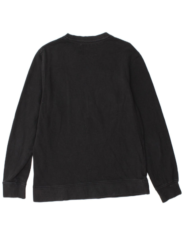 Jack & Jones Mens Graphic Sweatshirt Jumper Medium Black Cotton