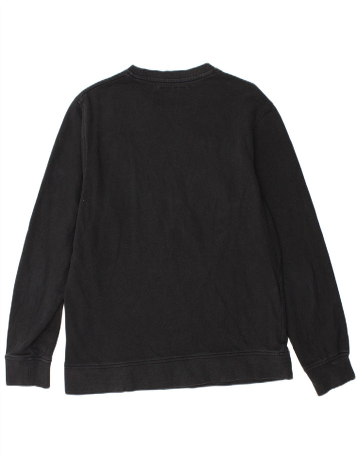 Jack & Jones Mens Graphic Sweatshirt Jumper Medium Black Cotton