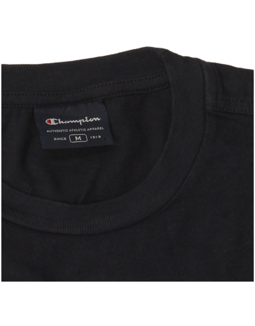 Champion Dame Grafisk T-Shirt Top UK 14 Medium Navy Blue