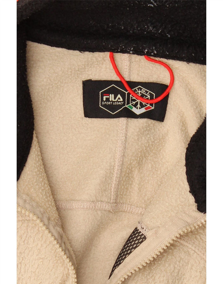FILA Fleecejakke til mænd UK 38 Medium Beige Colourblock