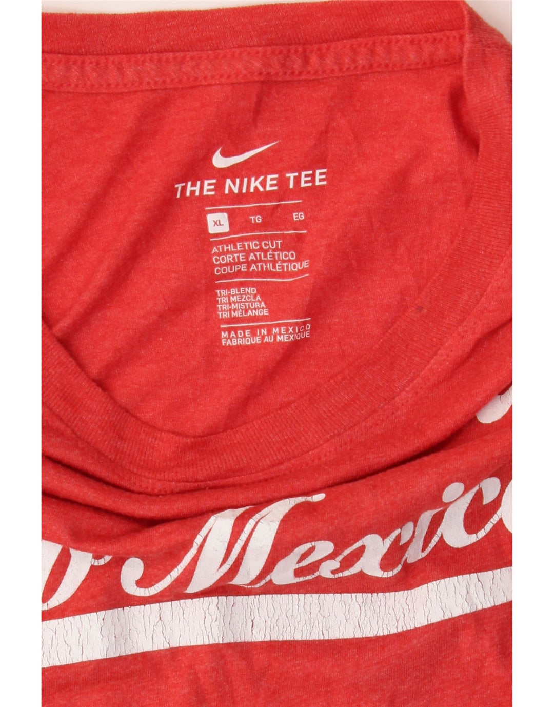 NIKE Mens Graphic T-Shirt Top XL Red Vintage Nike and Second-Hand Nike from Messina Hembry 