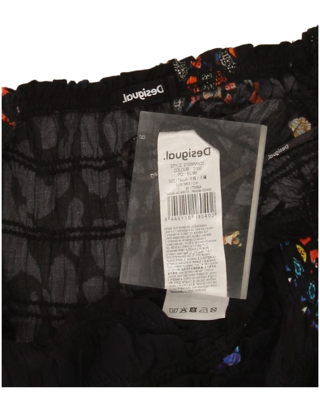 DESIGUAL Kvinder grafisk ærmeløs Jumpsuit UK 14 Large Black Floral