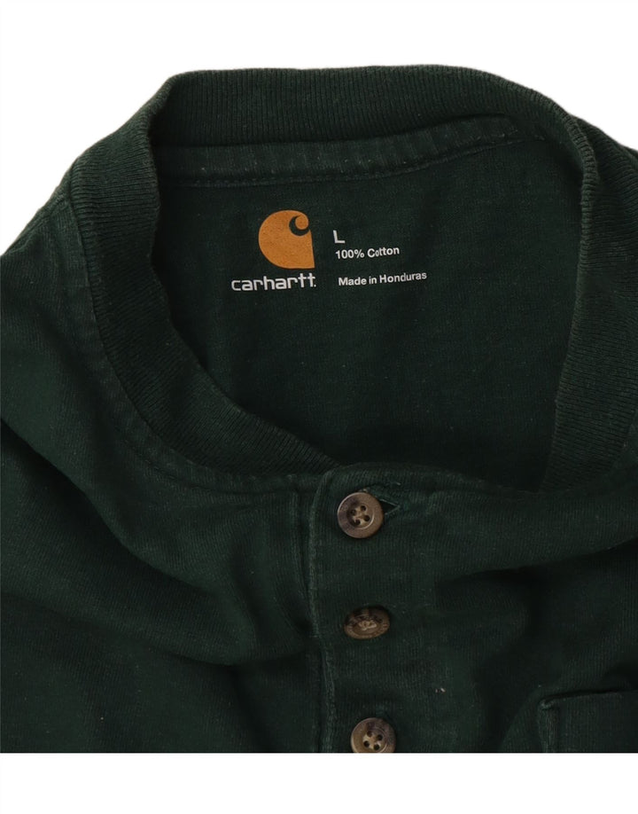 Carhartt Herre Top Langærmet Stor Grøn Bomuld
