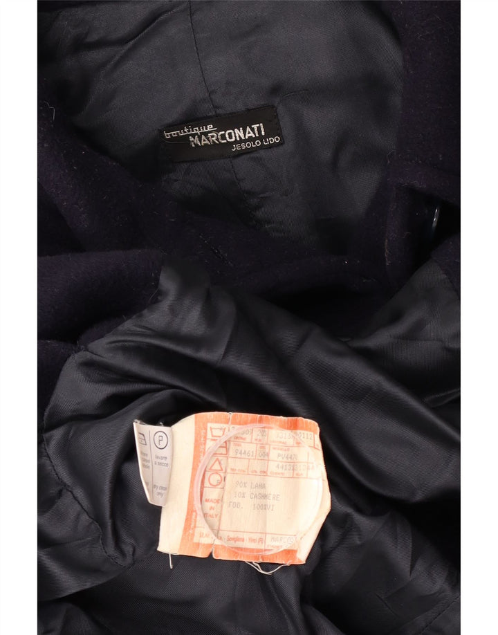 Vintage overfrakke til kvinder IT 48 XL marineblå uld
