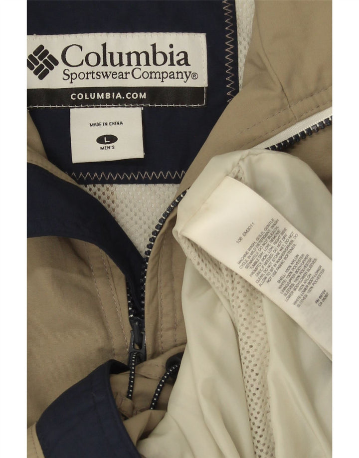 Columbia Regnjakke til mænd UK 40 Stor Khaki Nylon
