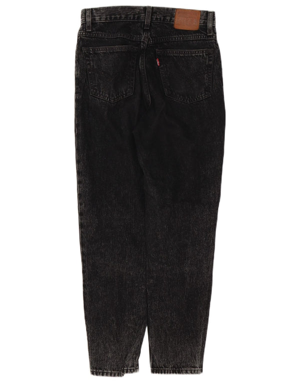 Levi's Dame Mom Tapered Jeans W26 L26 Sort Bomuld