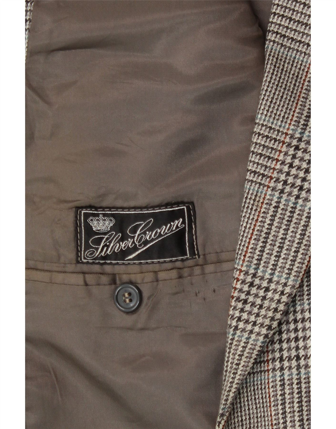 Vintage herre 2-knaps blazerjakke UK 38 Medium Grey Houndstooth