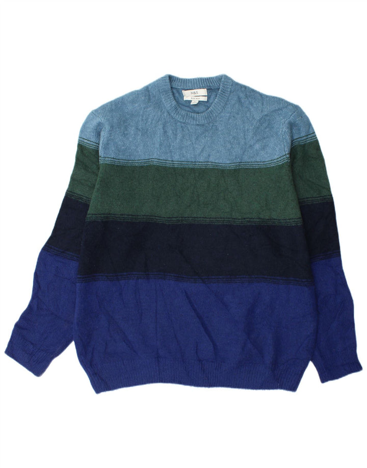 Marks & Spencer Herre sweater med rund hals XL flerfarvet stribet